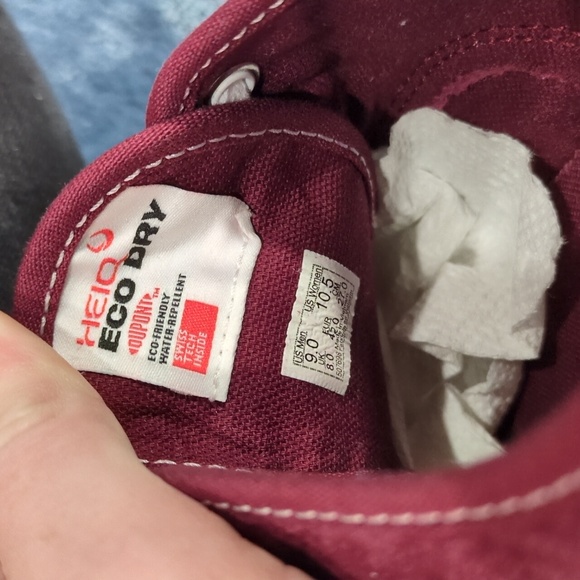 Vans Burgundy Suede Sneakers, Mens 9 Women's 10.5 - Picture 5 of 11